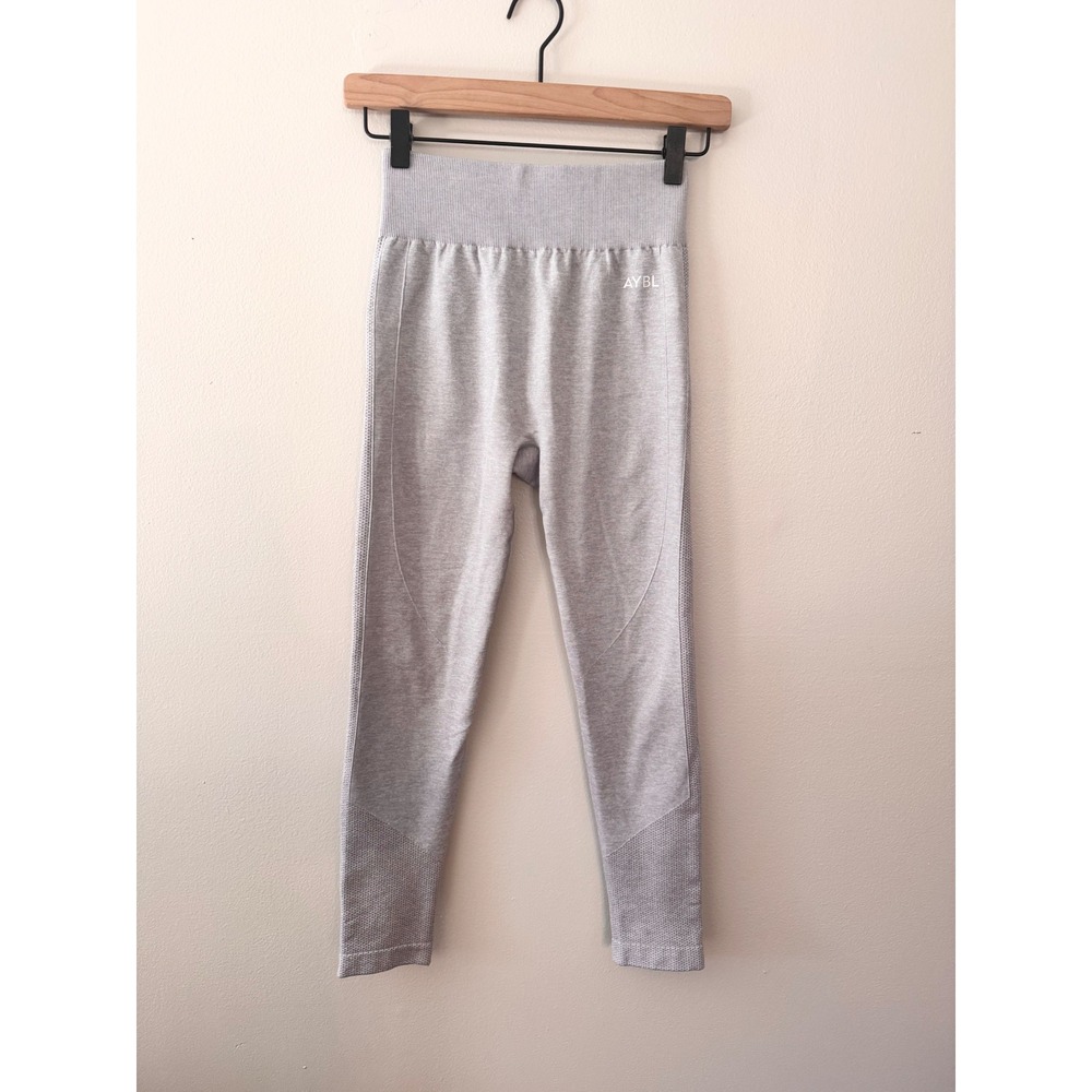 AYBL Balance‎ V2 Seamless Leggings Grey Marl High Waisted Gym Yoga Pants Small